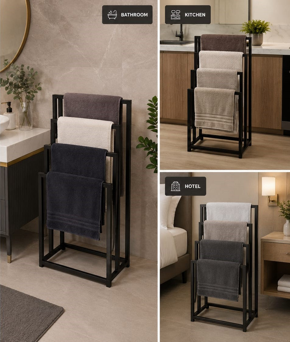 Towel Rack Stand – Black