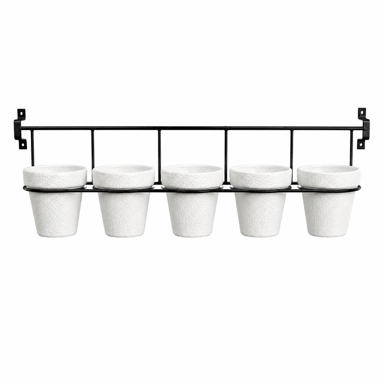 5 Pot Wall Planter Stand for Balcony & Garden Wall