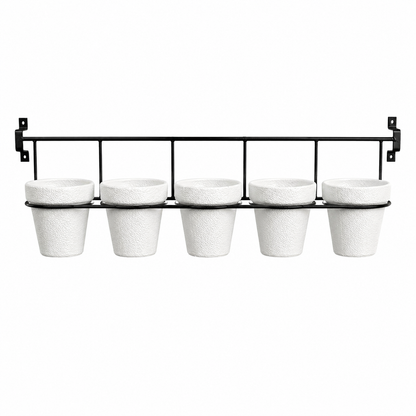 5 Pot Wall Planter Stand for Balcony & Garden Wall