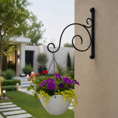 Wall Hanging Planter Bracket – Decorative Metal Plant Hook