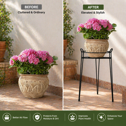 Premium Metal Pot Stand for Indoor & Outdoor Use - alternate view