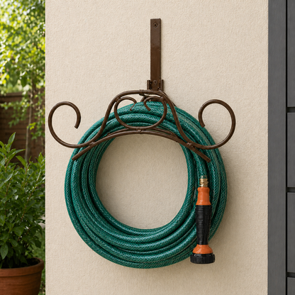 Heavy Duty Hose Pipe Holder 150 ft – Wall Mounted Garden Organizer
