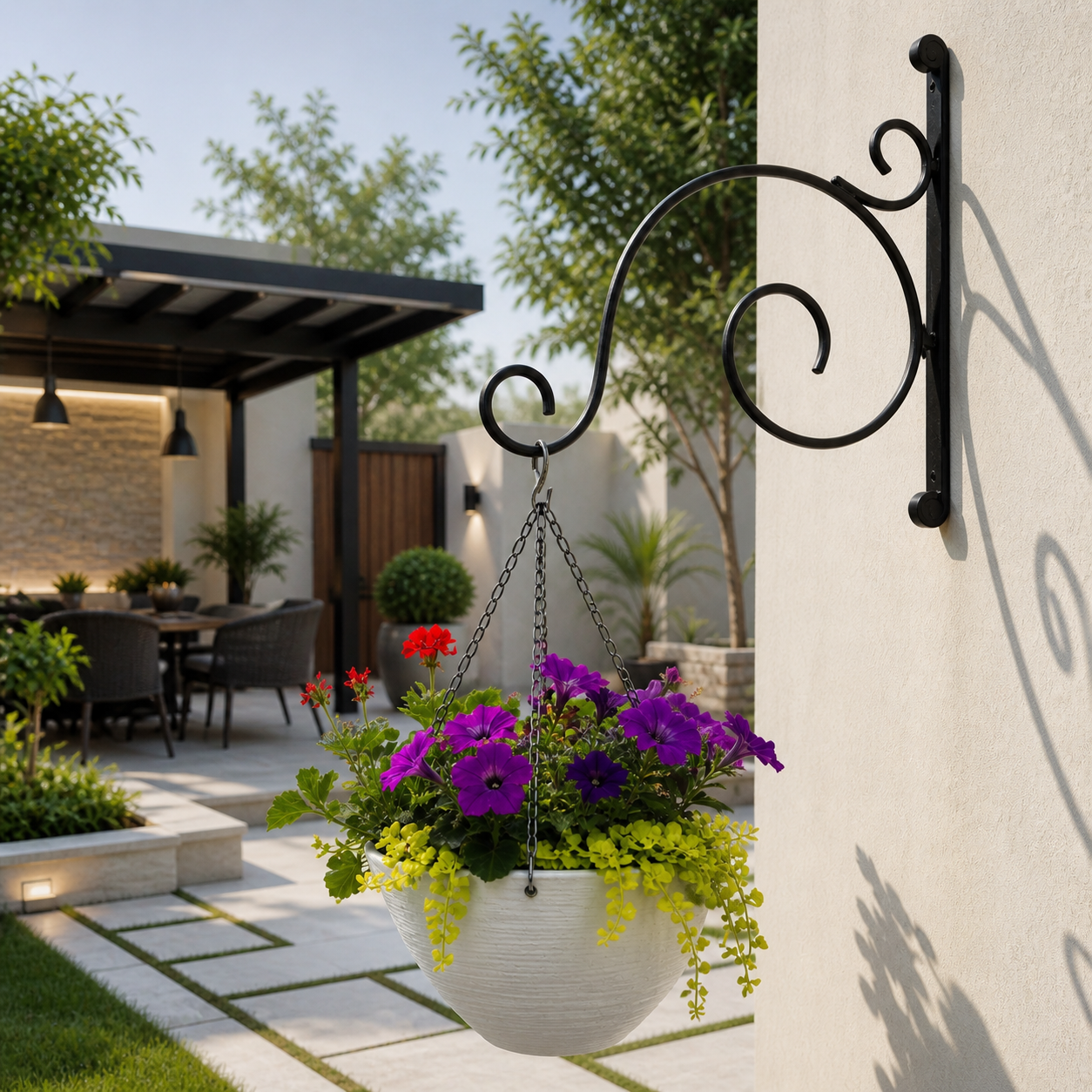 Wall Hanging Planter Bracket – Decorative Metal Plant Hook