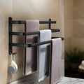 3-Bar Wall Mounted Towel Rack – Black