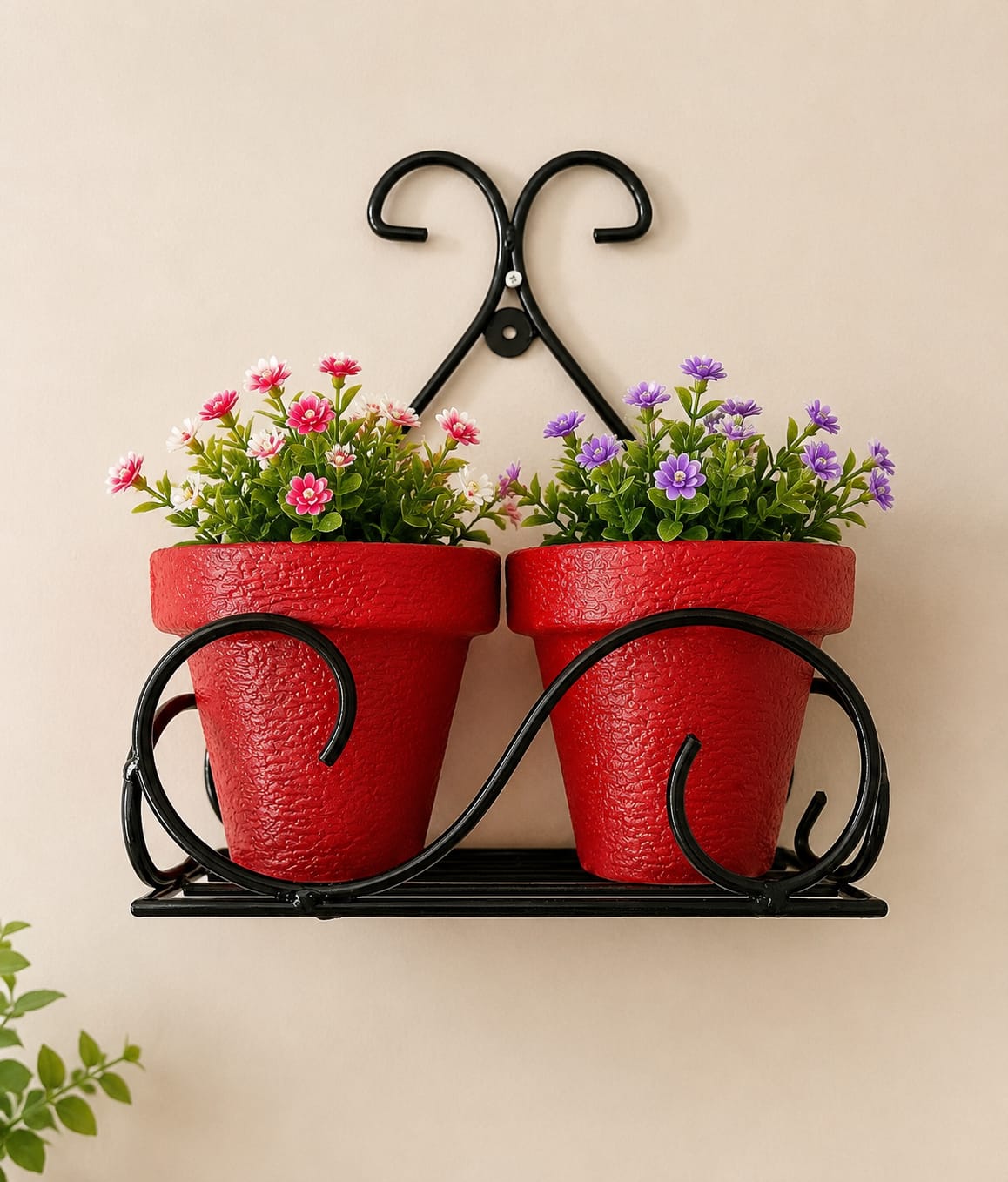 Wall Mounted Planter Shelf – Black