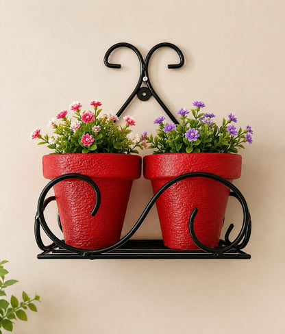 Wall Mounted Planter Shelf – Black