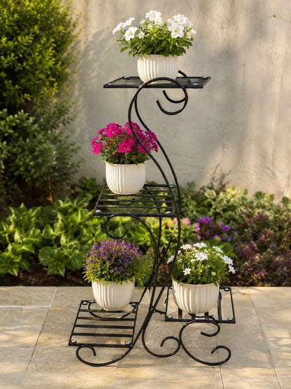4-Tier Metal Flower Stand