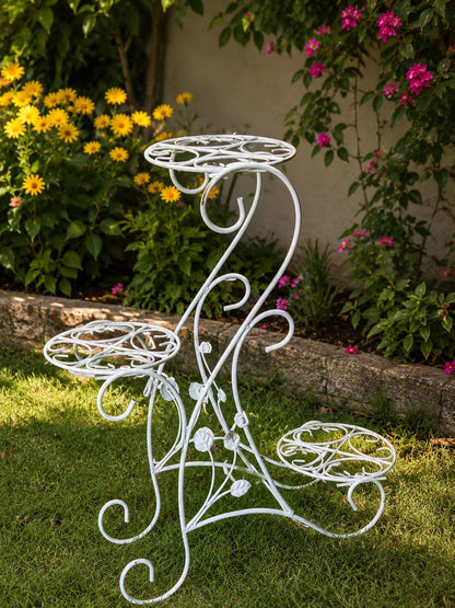 3-Tier Decorative Plant Stand – White