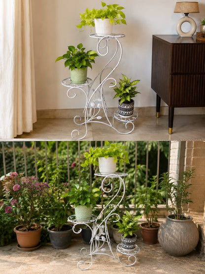 3-Tier Decorative Plant Stand – White