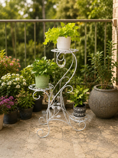 3-Tier Decorative Plant Stand – White