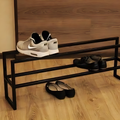 2-Tier Shoe Rack – Black
